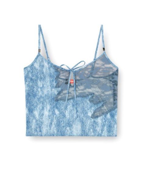 Top cami para dormir de microfibra y encaje de camuflaje