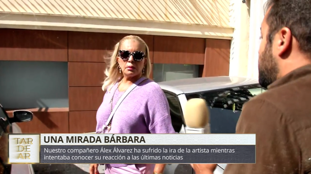 Una mirada que lo dice todo: la desafiante reacción de Bárbara Rey al ser preguntada sobre el viaje del rey emérito a Cantora en helicóptero