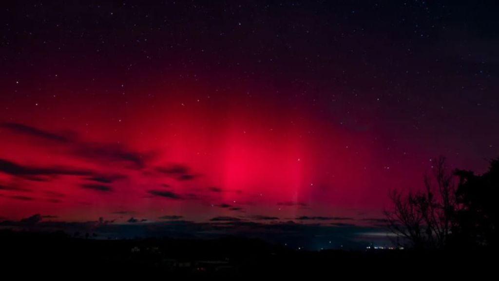 Auroras boreales cubren el cielo de toda España