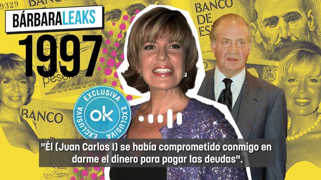 El audio en el que Bárbara Rey admite haber recibido 35 millones de pesetas de Juan Carlos I por sus presuntos chantajes