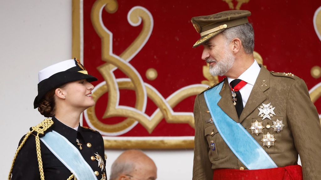 El rey Felipe y la princesa Leonor este 12 de octubre.