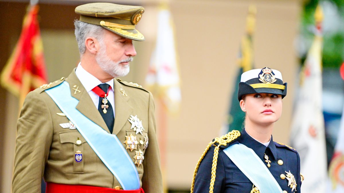 El rey Felipe y la princesa Leonor este 12 de octubre.