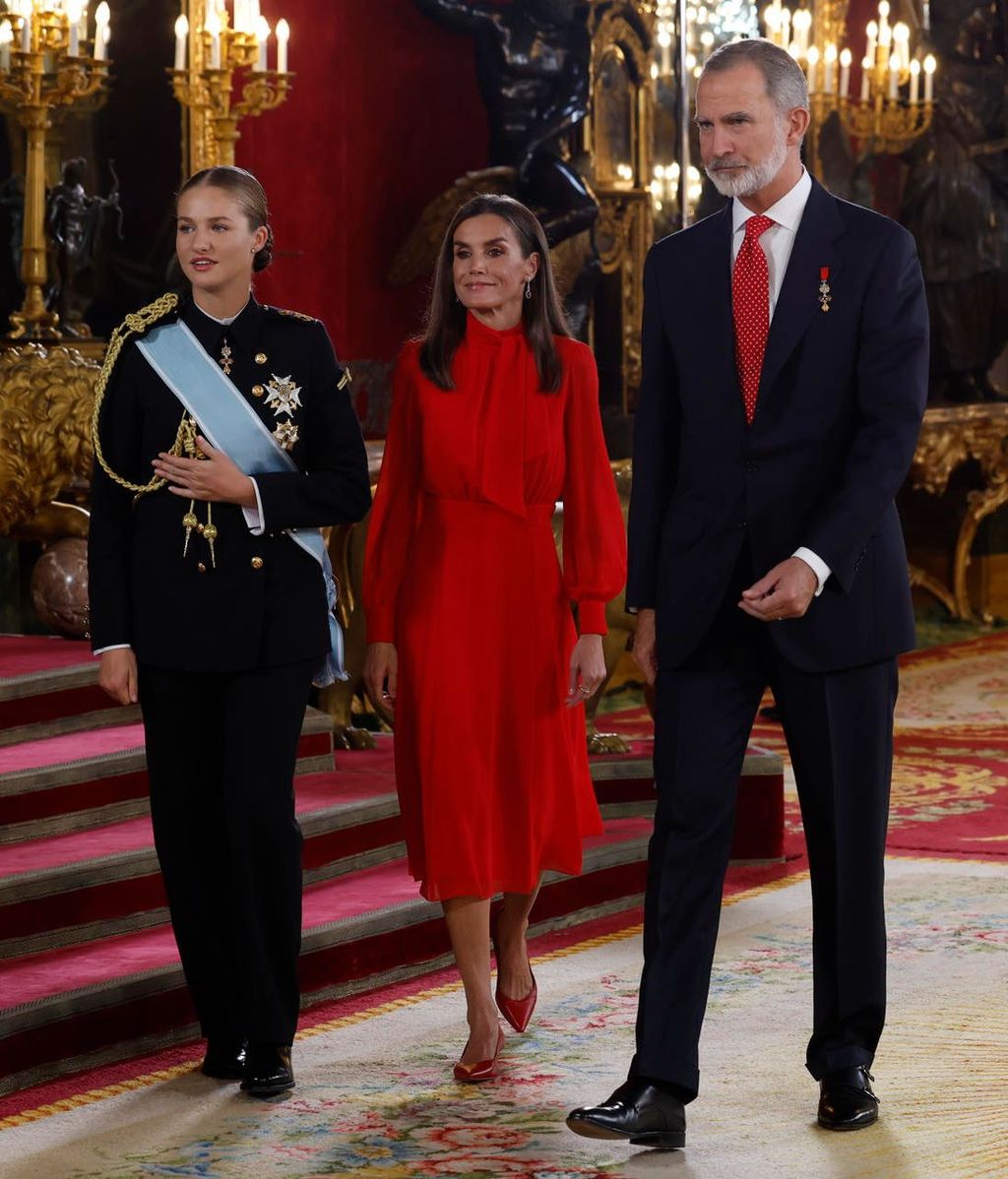 La recepción de la Fiesta Nacional en el Palacio Real.