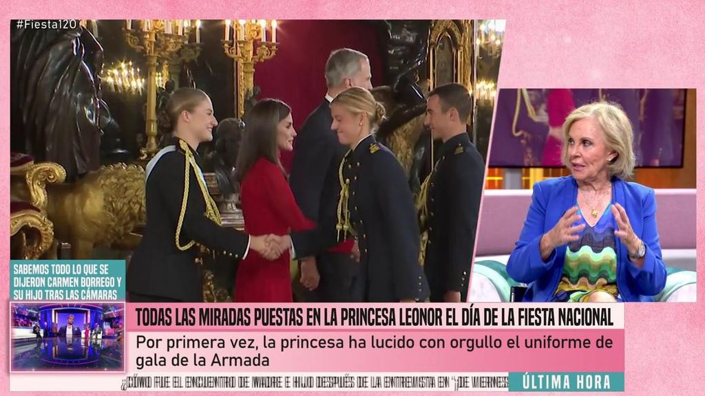 Leonor saluda a sus compañeros de academia militar