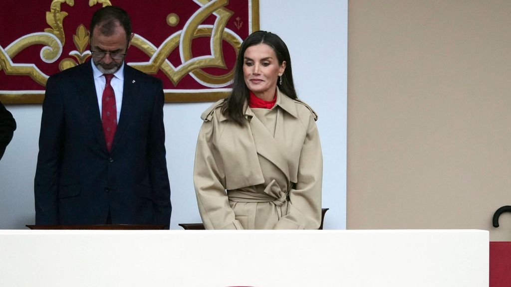 Letizia durante el desfile del Día de la Hispanidad