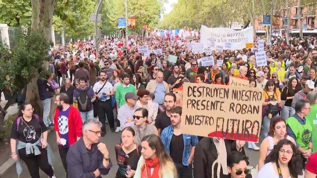 Manifestación multitudinaria en Madrid contra los precios del alquiler