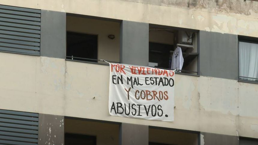 Protesta contra los alquileres abusivos en Madrid