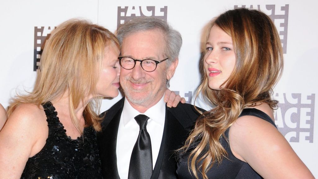 Kate Capshaw, Steven Spielberg y Destry Spielberg Capshaw