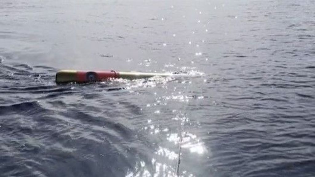 Torpedo encontrado a la deriva en Tabarca