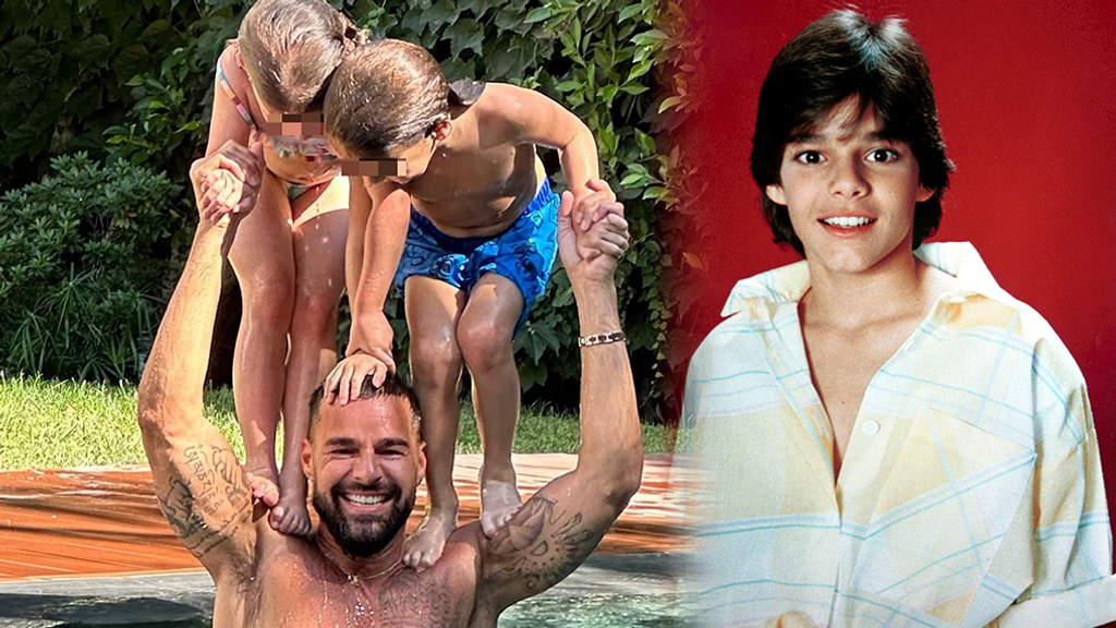 El gran parecido físico de Ricky Martin con su hijo Renn de cinco años (Fotomontaje con imágenes de Instagram: @ricky_martin y Getty Images)