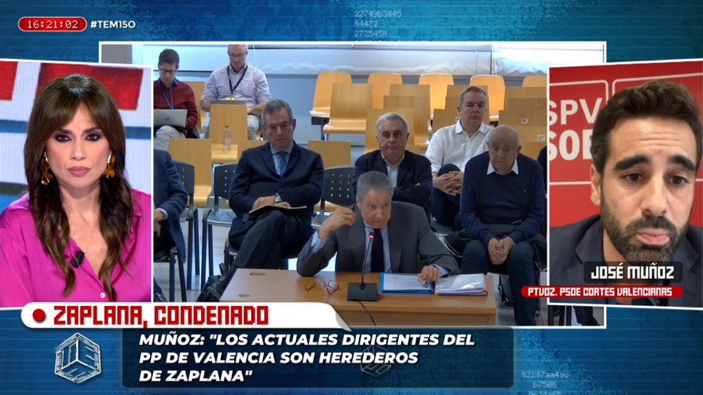 José Muñoz, portavoz del PSOE en Valencia, tras la condena de Zaplana: "Los dirigentes del PP en la Comunidad Valenciana son herederos de él"