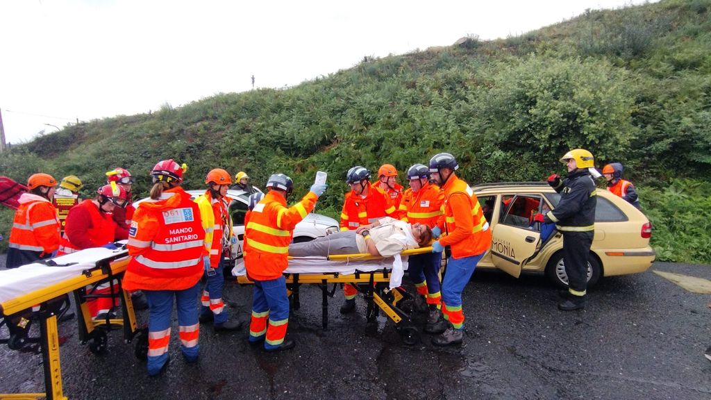 Simulacro activación Plan exterior de emergencias con alerta telefónica a la población, en A Coruña