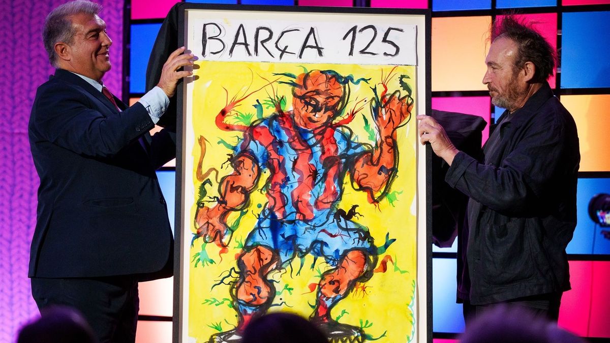 El FC Barcelona presenta el cartel del 125 aniversario, obra de Miquel Barceló