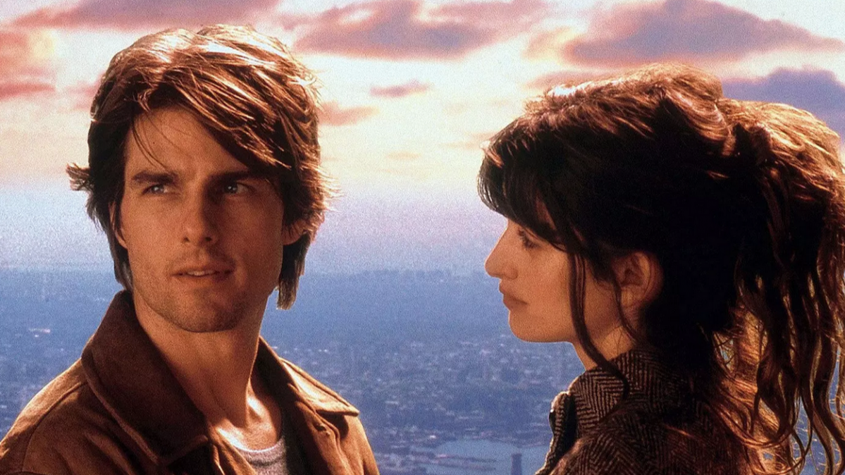 Imagen promocional de Vanilla Sky, con Tom Cruise y Penélope Cruz