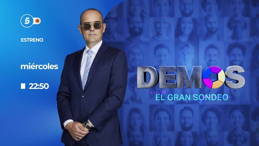 'Demos: el gran sondeo' llega a Telecinco de la mano de Risto Mejide: el miércoles a las 22:50 horas