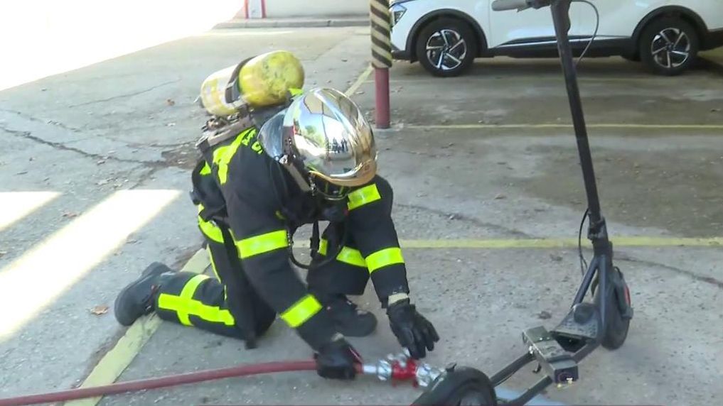 El incendio de un patinete eléctrico