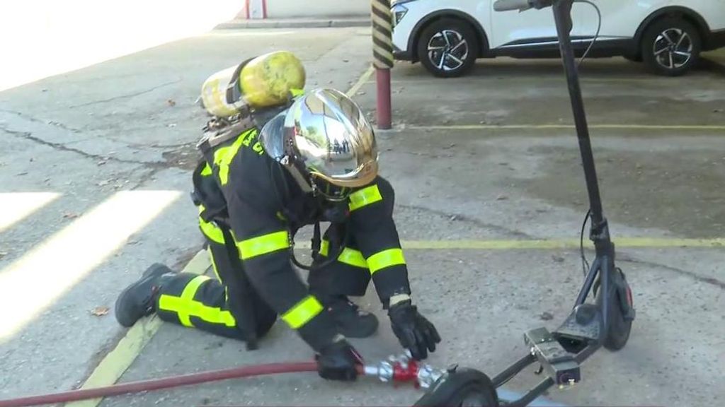 El incendio de un patinete eléctrico