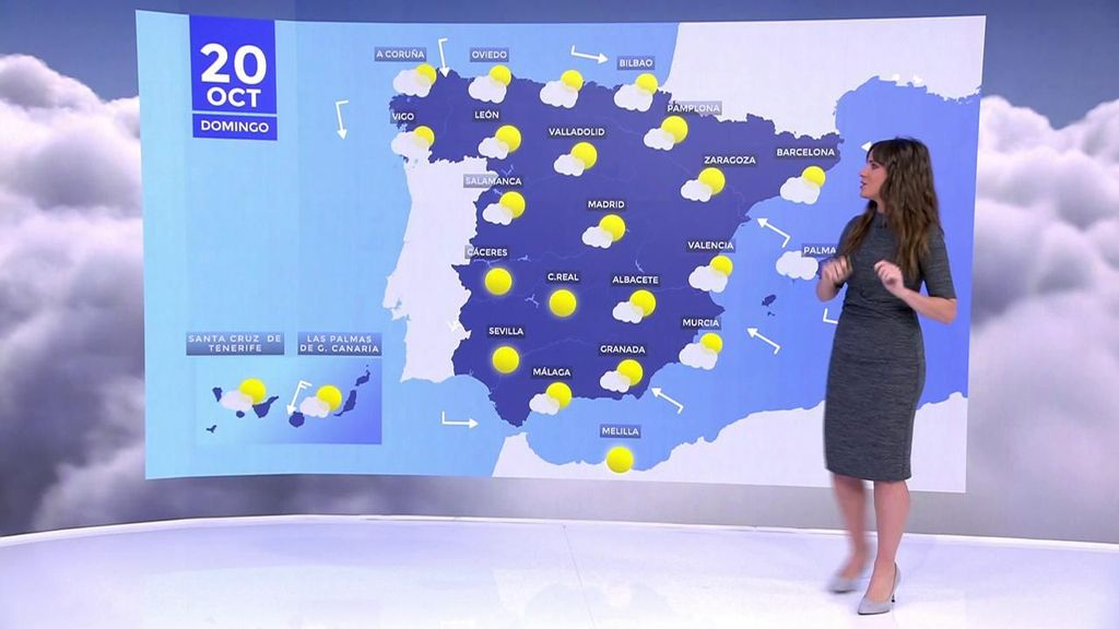 Las temperaturas máximas aumentan este domingo de forma generalizada en casi todo el país