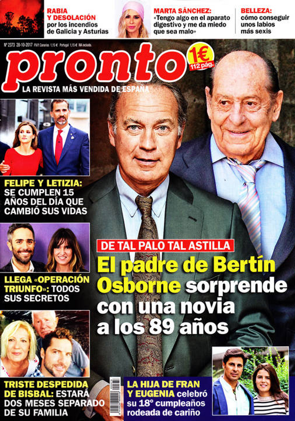 Así informó la prensa del romance de la nueva novia del padre de Bertín