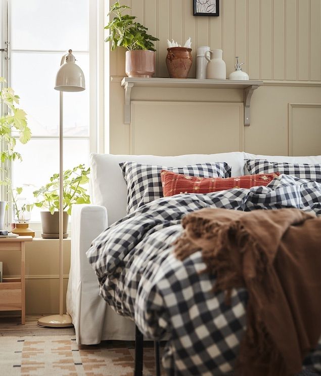 Funda nórdica de cuadros vichy de IKEA