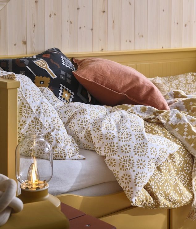 Funda nórdica IKEA con estampado geométrico