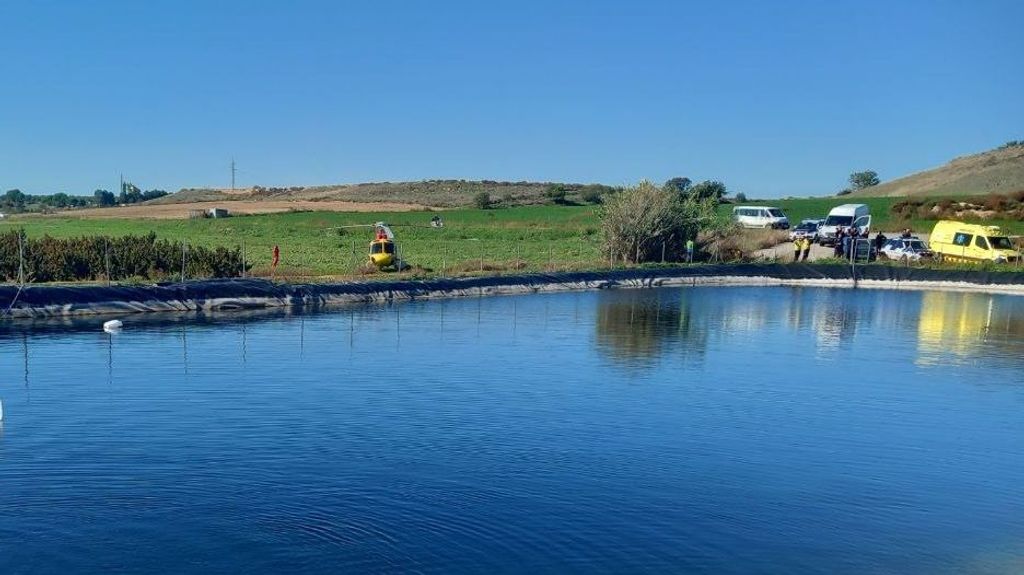 La balsa en la que ha muerto ahogado un hombre de 54 años en Torrelameu, Lleida.