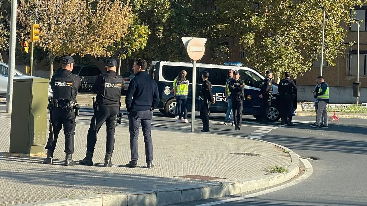 La Policía Nacional acordona la zona del tiroteo