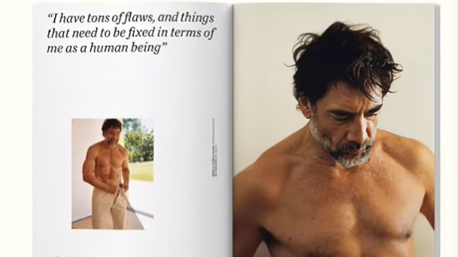 Javier Bardem en la revista.