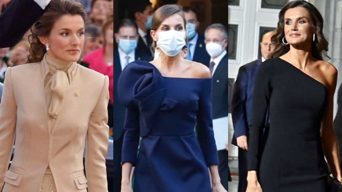 La reina Letizia con diferentes looks, en un montaje fotográfico