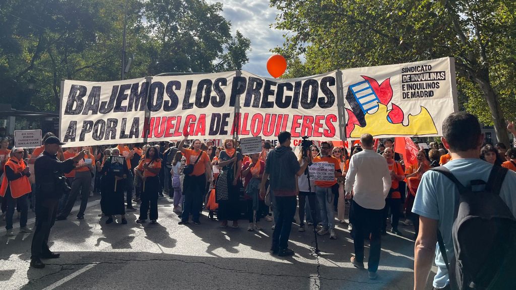 Manifestación contra los precios de los alquileres en Madrid