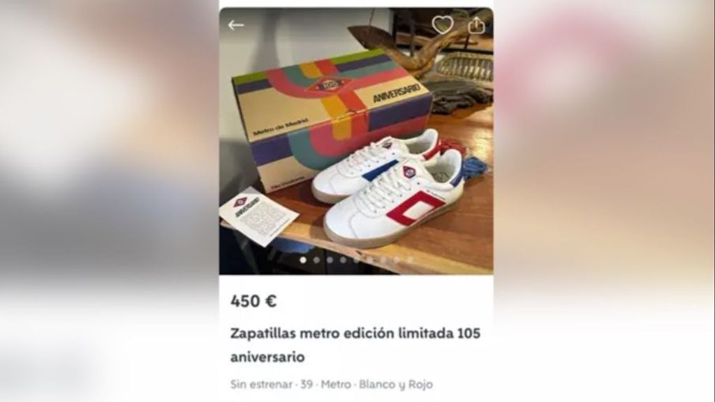 Reventa en Wallapop zapatillas Metro Madrid