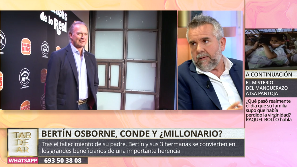 Así será la herencia que recibirá Bertín Osborne de su padre