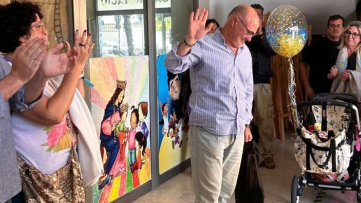 Momento de la despedida del profesor jubilado en Cádiz