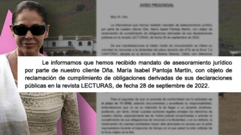 El texto remitido por Isabel Pantoja