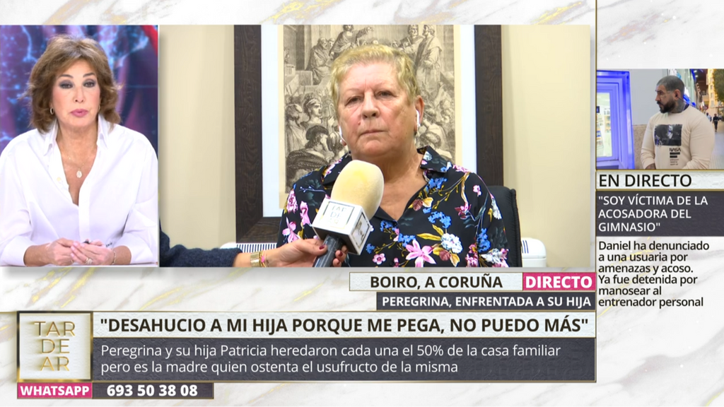 Peregrina, enfrentada con su hija por la herencia de una casa: "Cogió un cuchillo y me rajó una cazadora..."