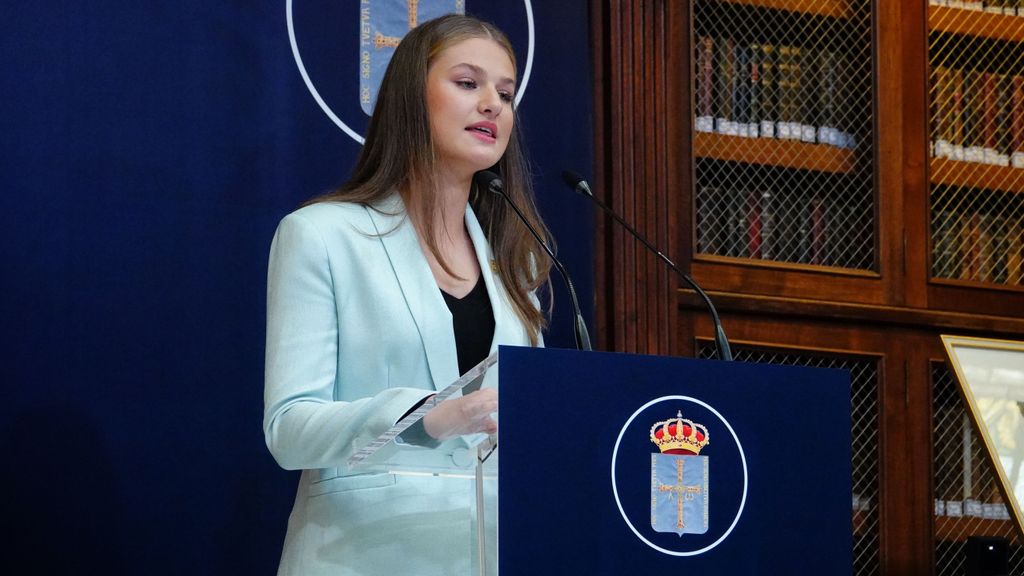 La princesa Leonor este pasado 24 de octubre durante su discurso.