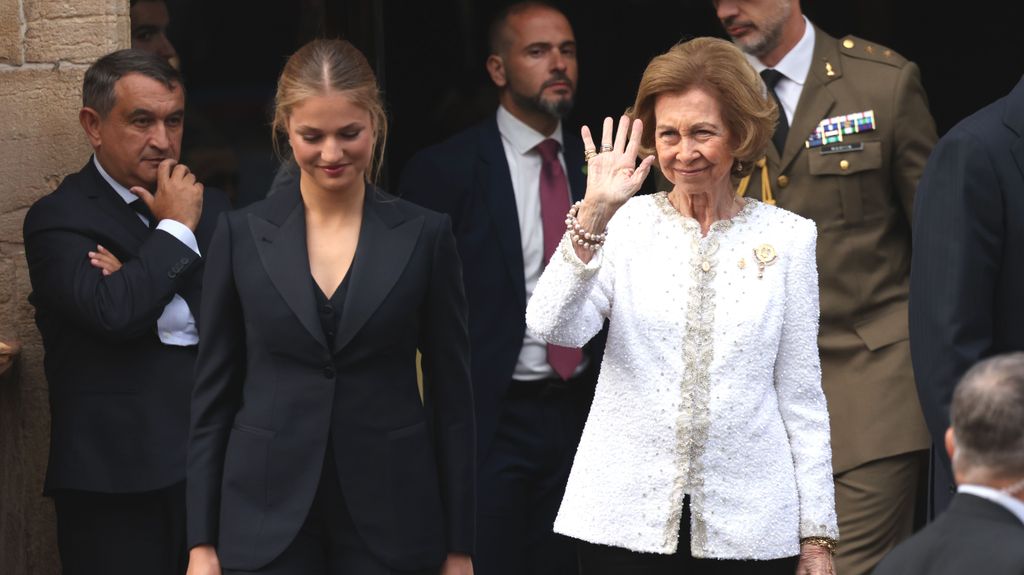 La princesa Leonor y la reina Sofía este 25 de octubre.