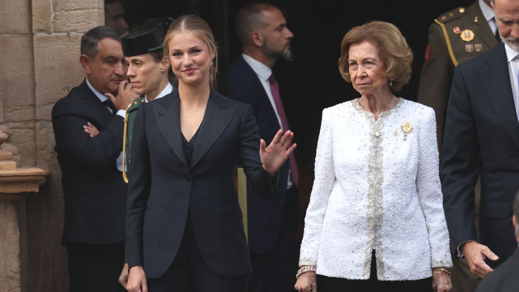 La princesa Leonor y la reina Sofía este 25 de octubre.