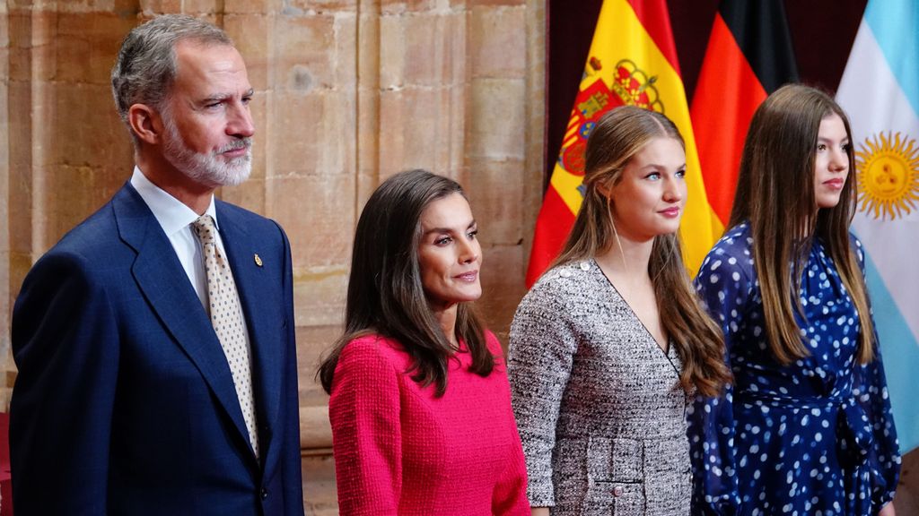 Los reyes Felipe VI y Letizia, la princesa Leonor y la infanta Sofía este 25 de octubre.