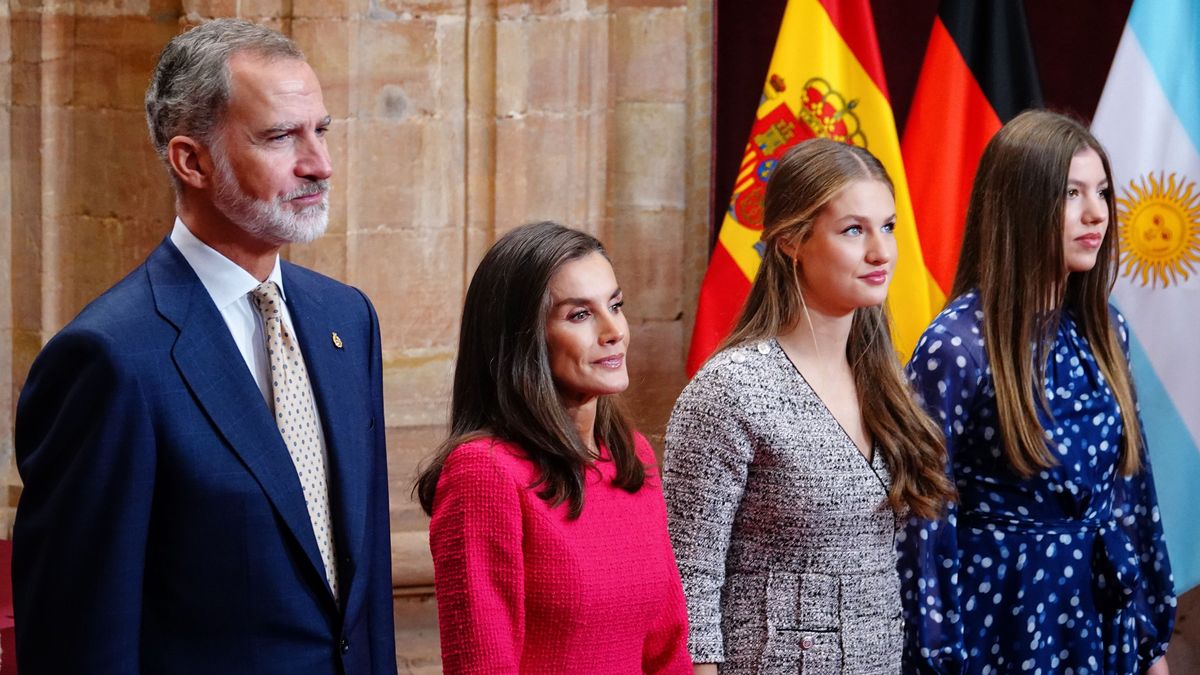 Los reyes Felipe VI y Letizia, la princesa Leonor y la infanta Sofía este 25 de octubre.