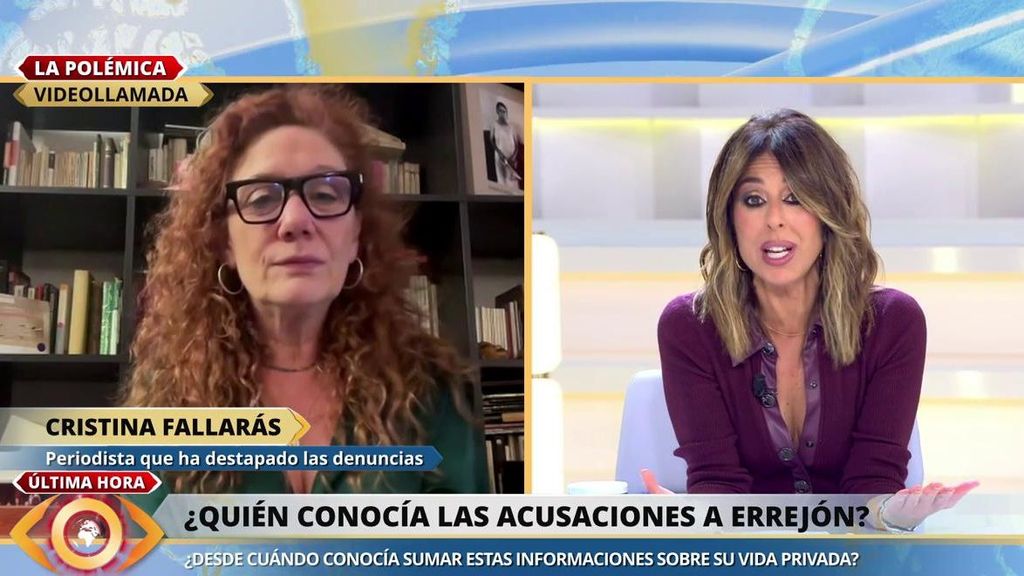 Un momento de la entrevista a Cristina Fallarás