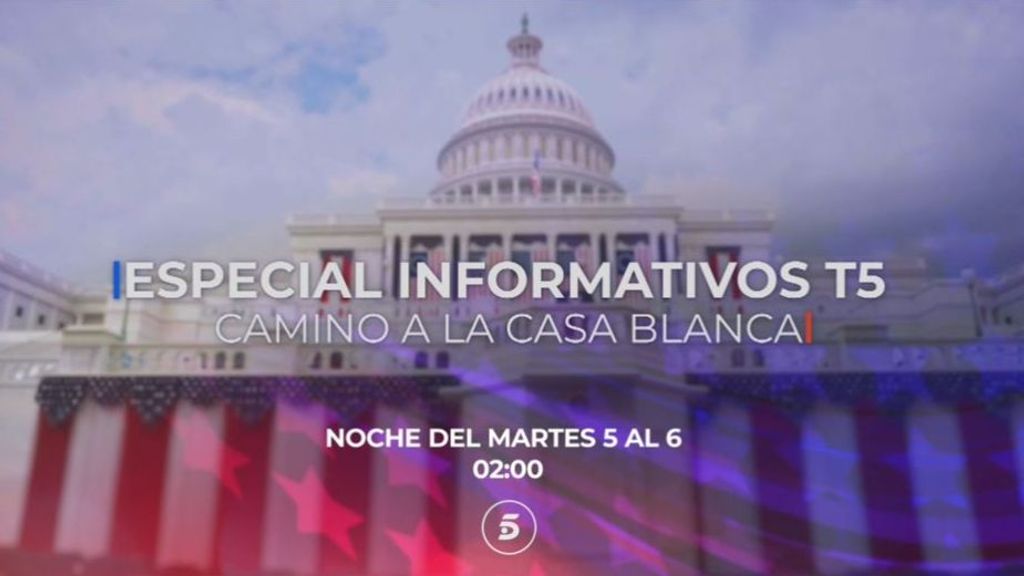 Especial 'Informativos Telecinco Camino a la Casa Blanca' a las 2:00 de la madrugada del 6 de noviembre