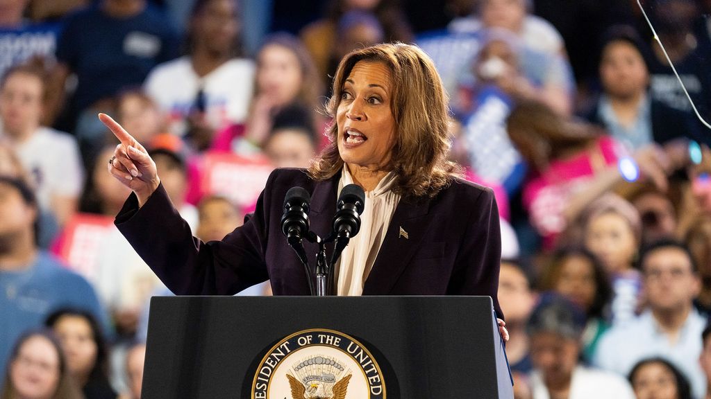 Kamala Harris en su mitin en Houston, Texas