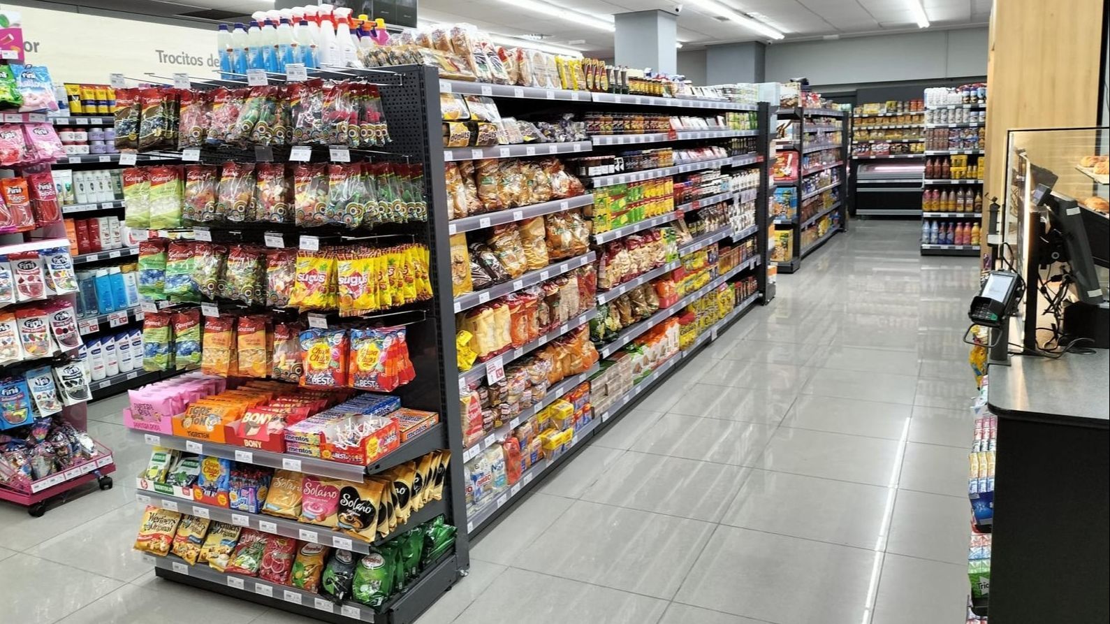 La imagen de un supermercado. La imagen de un supermercado.