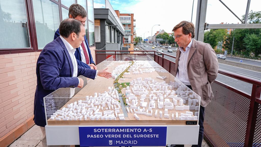 Maqueta del soterramiento de la A-5 y ejecución del Paseo Verde del Suroeste