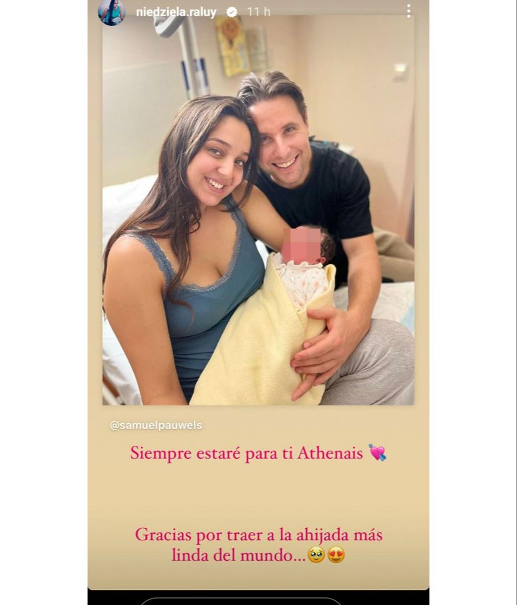 Niedziela Raluy ha presentado a su ahijada con una tierna fotografía