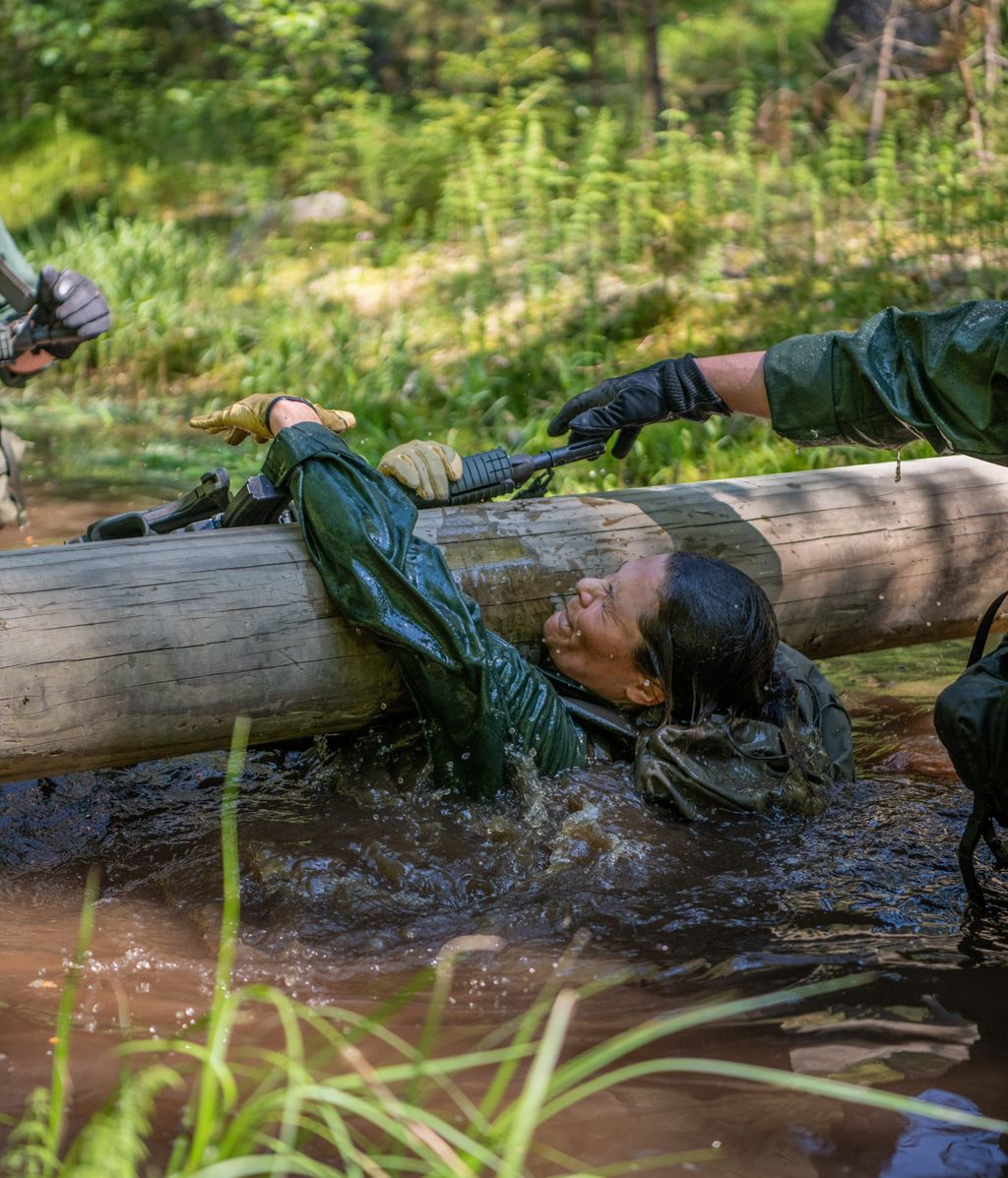 Victoria de Suecia, en entrenamientos militares