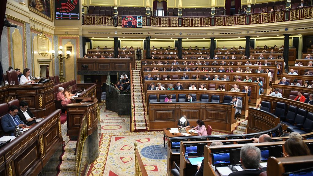 Vista general del hemiciclo, durante una sesión plenaria extraordinaria, en el Congreso de los Diputados