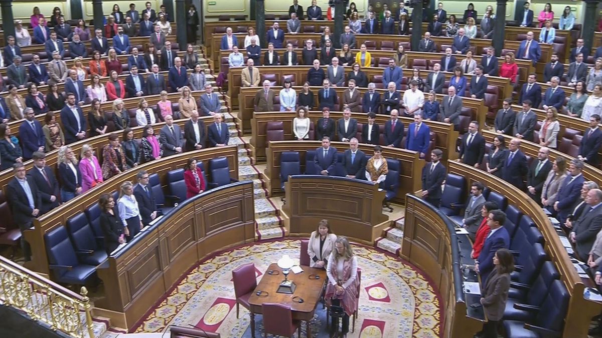 El Congreso ha guardado un minuto de silencio por los fallecidos por la DANA que ha arrasado Valencia.