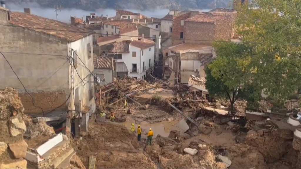 Letur se despierta de la pesadilla: el pueblo queda arrasado ante la riada y confirman la primera muerte